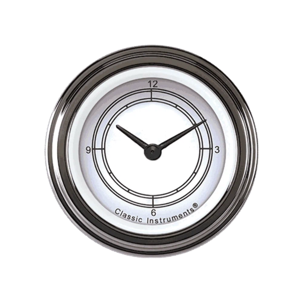 Classic White 2 1_8_ Clock CW90SLF